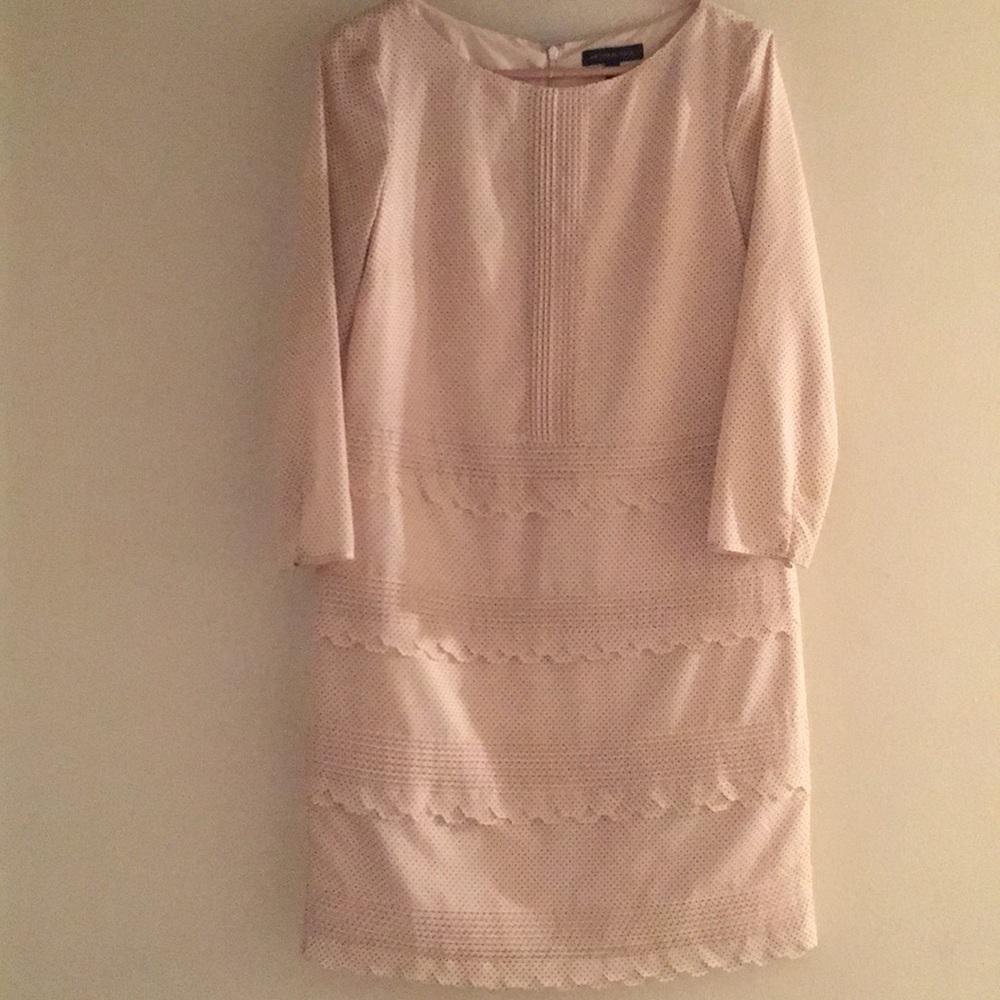 Banana republic light pink polka dot dress
